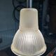 2 suspensions en verre Holophane 1950