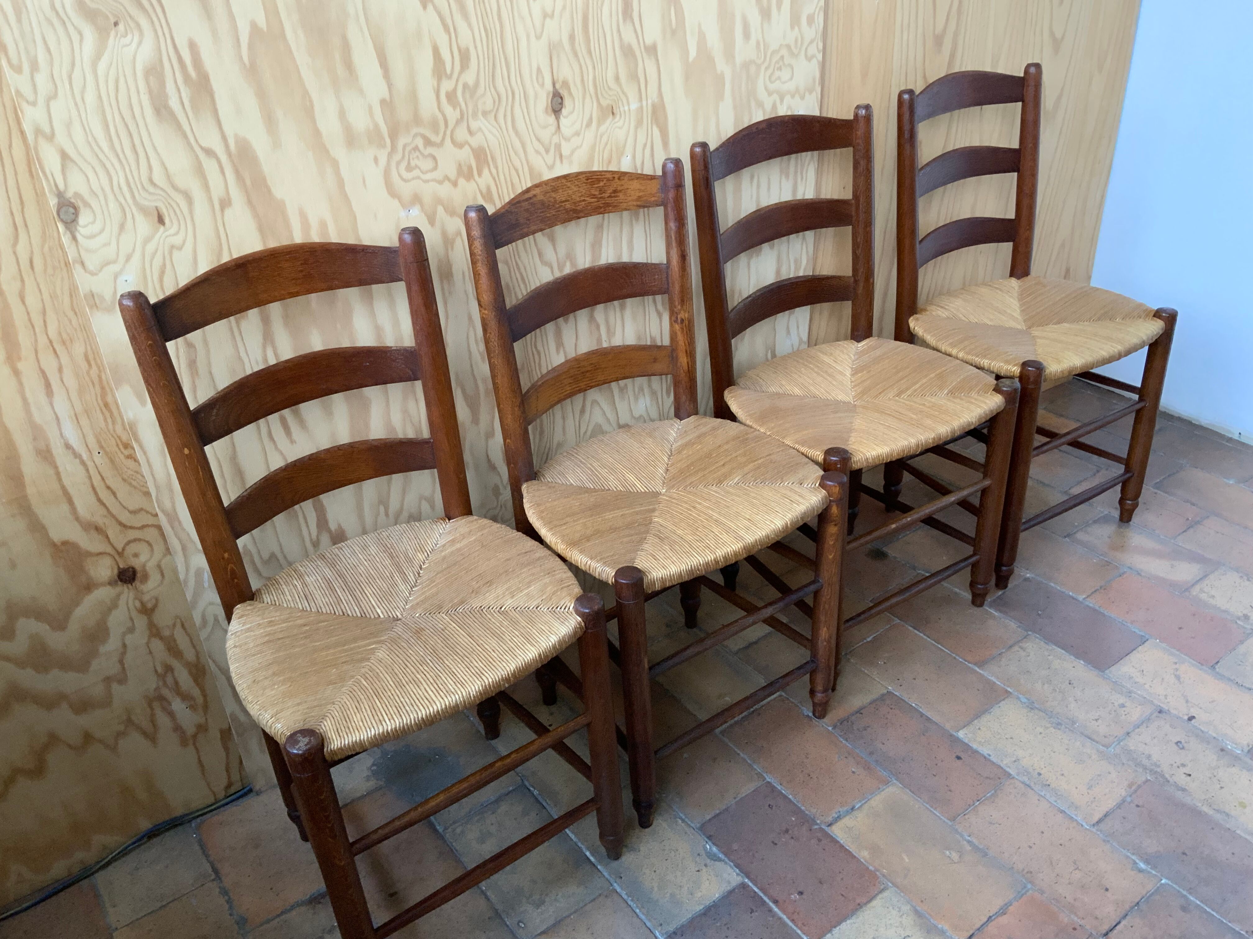 Set of 4 mulched chairs
