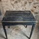 Bureau d'école français ancien, bureau d'écriture noir, bureau à abattant, vers 1900