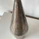 Vase losange en métal griffé argenté