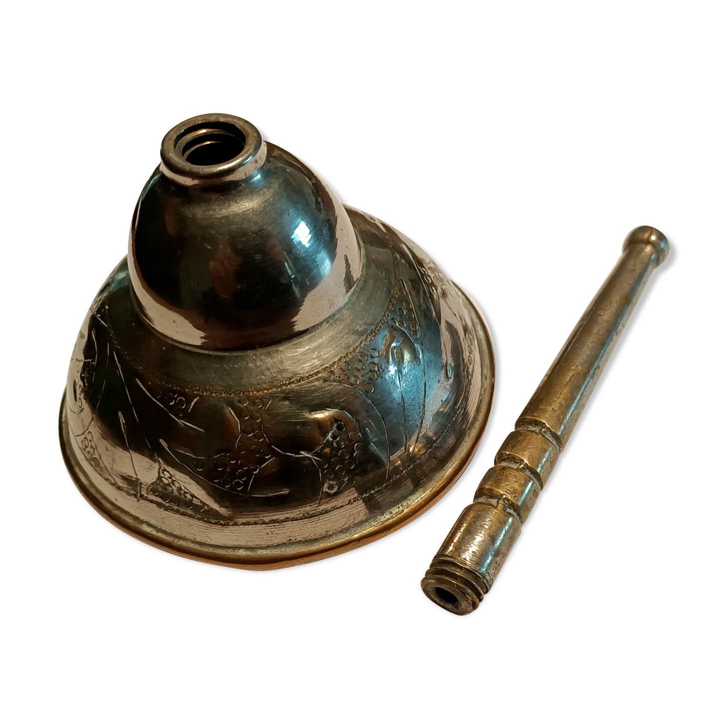Brass chiseled funnel