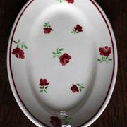 Ravier fleurs rouges Mireille Bandonviller Art Deco