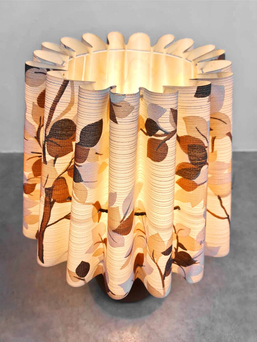 Vintage Danish Plissé table lamp 'Leaf'