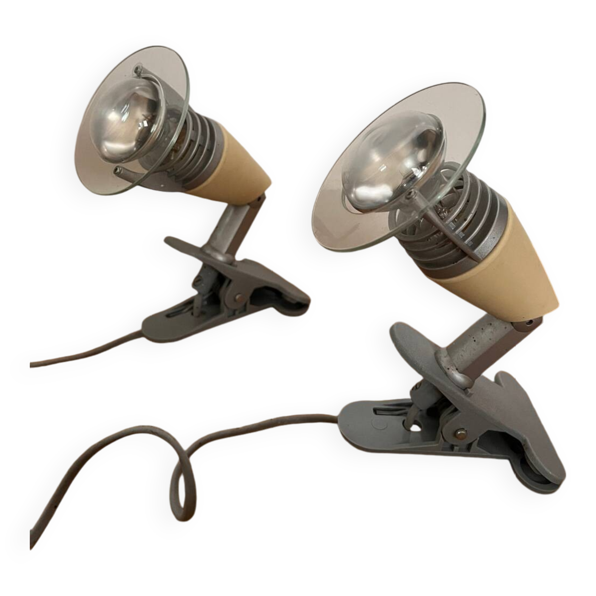 Set of massive vintage spotlights