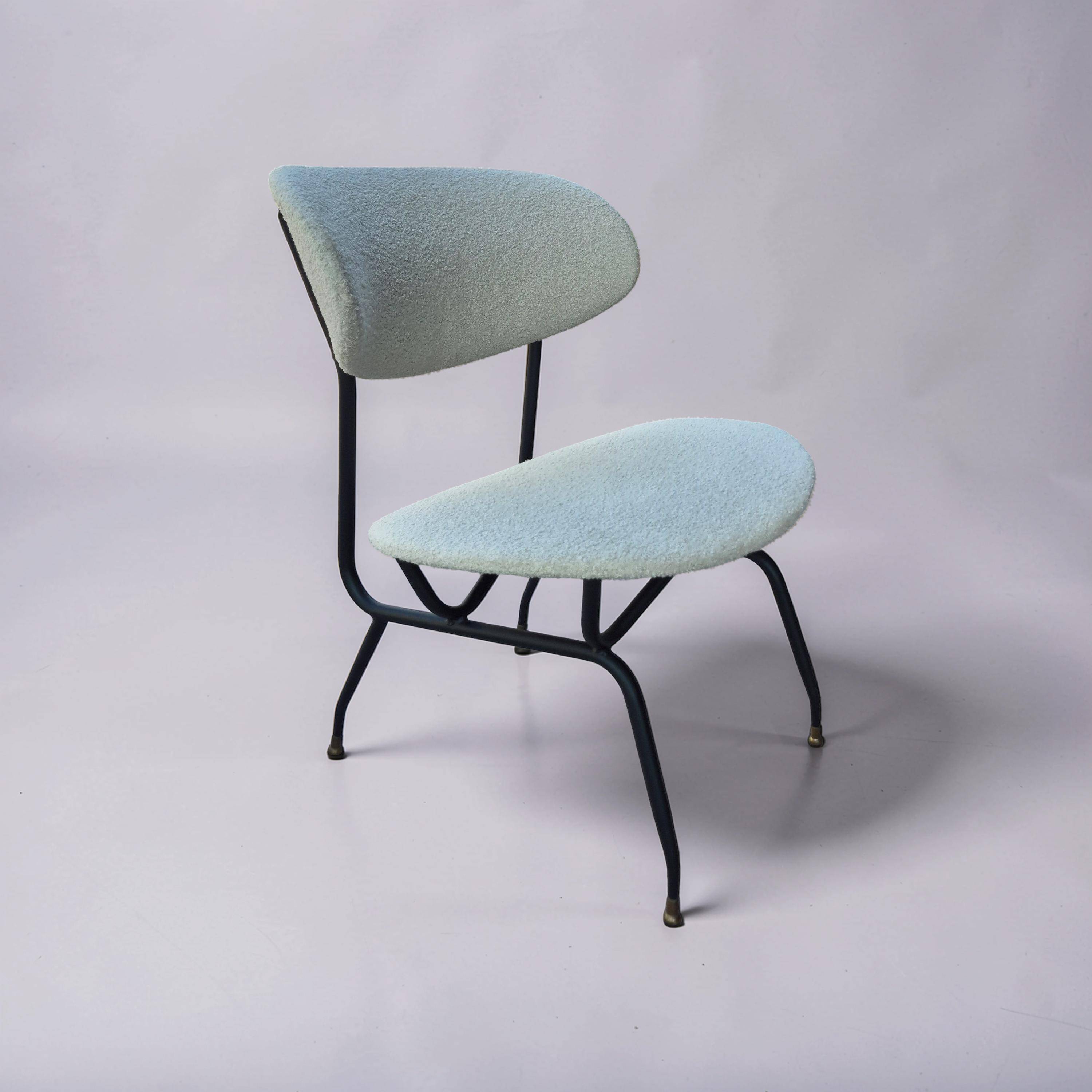 Set of 4 lounge chairs designed by Gastone Rinaldi, Italy, 1950s