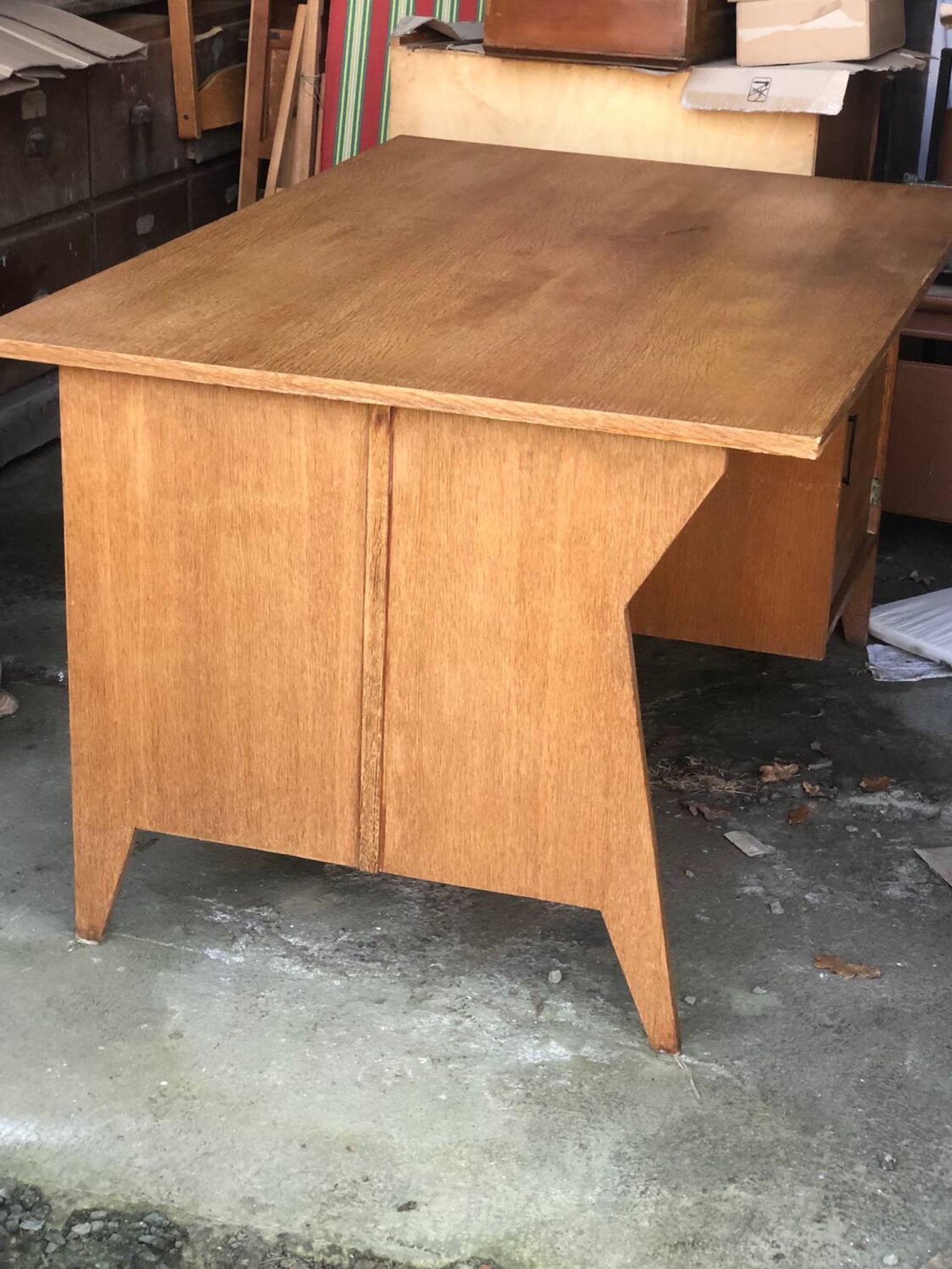 Vintage double workshop desk