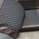 Four-seater sofa in dark brown leather from Steiner by designer Pascal Daveluy, model