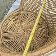 Vintage woven rattan/basket barrel chair
