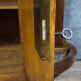 Coat rack - antique oak coat stand - mirror - marble