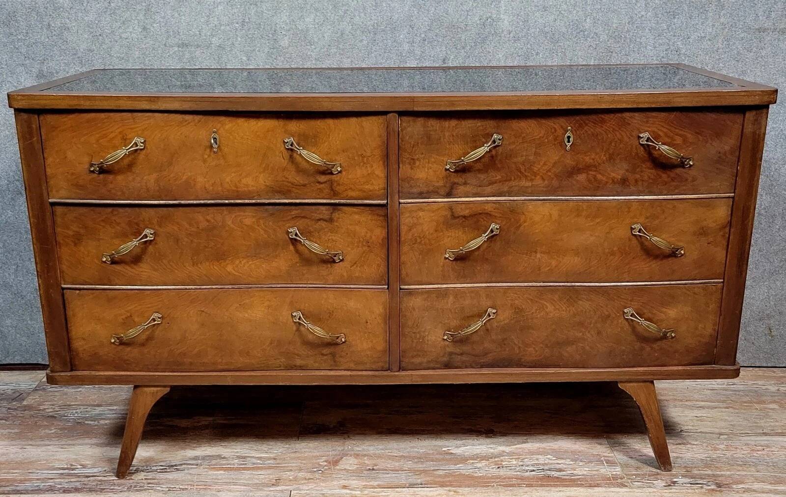 After Paolo Buffa: Italian Art Deco chest of drawers with 6 drawers