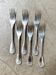 6 Christofle fish forks in silver-plated metal, shell design.