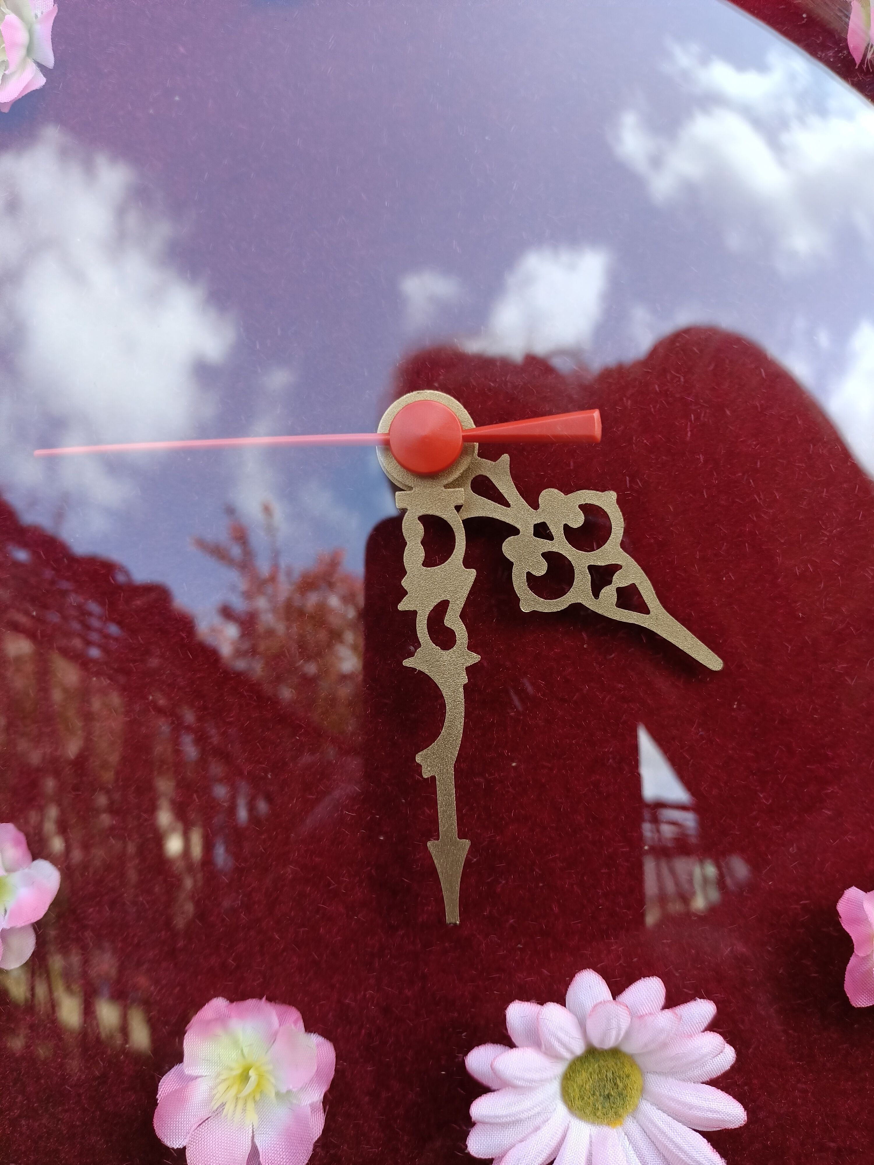 Vintage curved glass clock frame