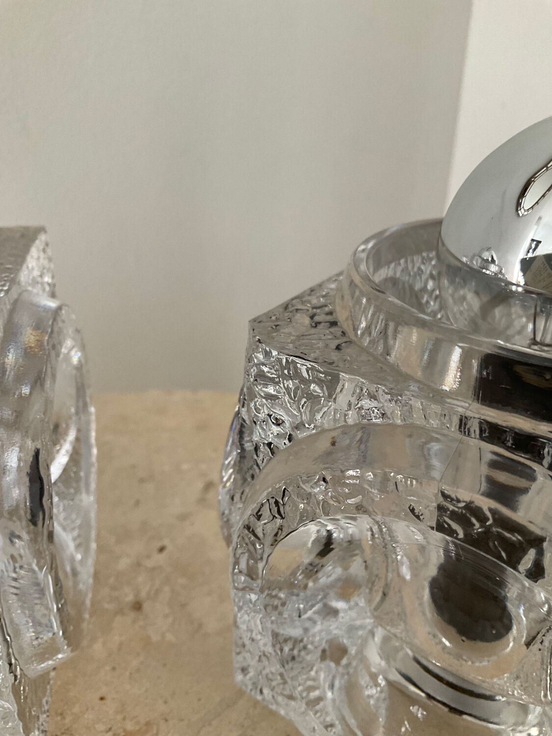 Pair of Ice Cube lamps by Peill & Putzler 70s