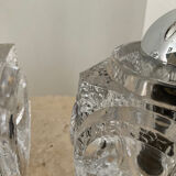 Pair of Ice Cube lamps by Peill & Putzler 70s