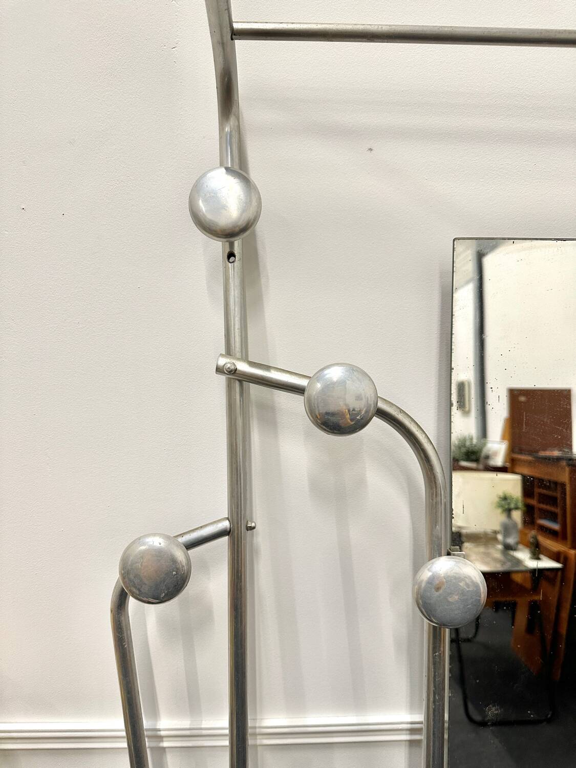 Vintage aluminum entrance locker