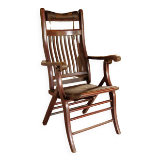Antique solid walnut dentist chair.