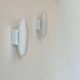 Pair of vintage opaline wall lights, France 1980