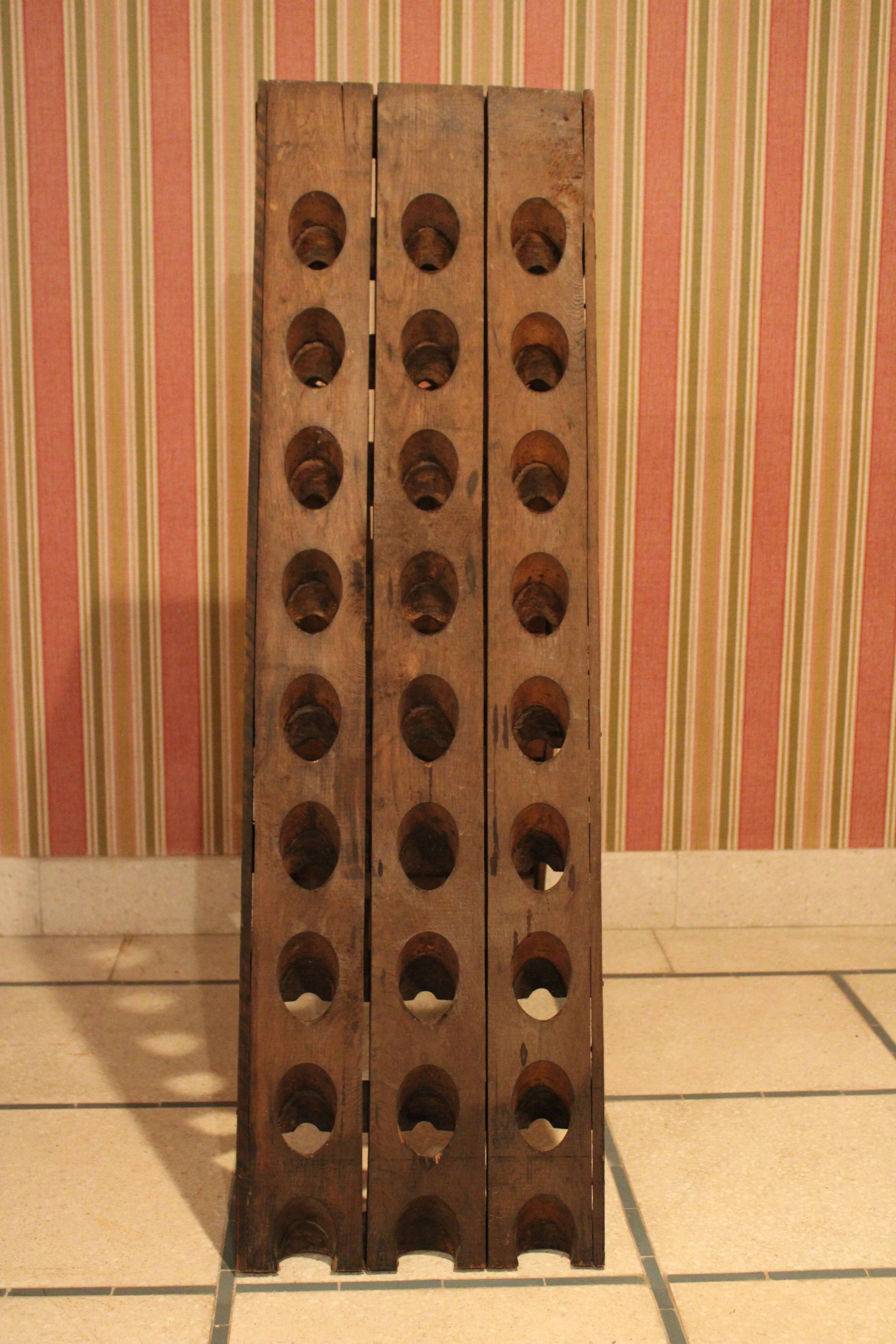 Wood champagne desk, 48 bottles