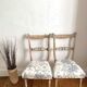 Pair of antique chairs, floral fabric