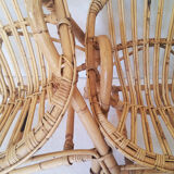 Pair of rattan "shell" armchairs for children