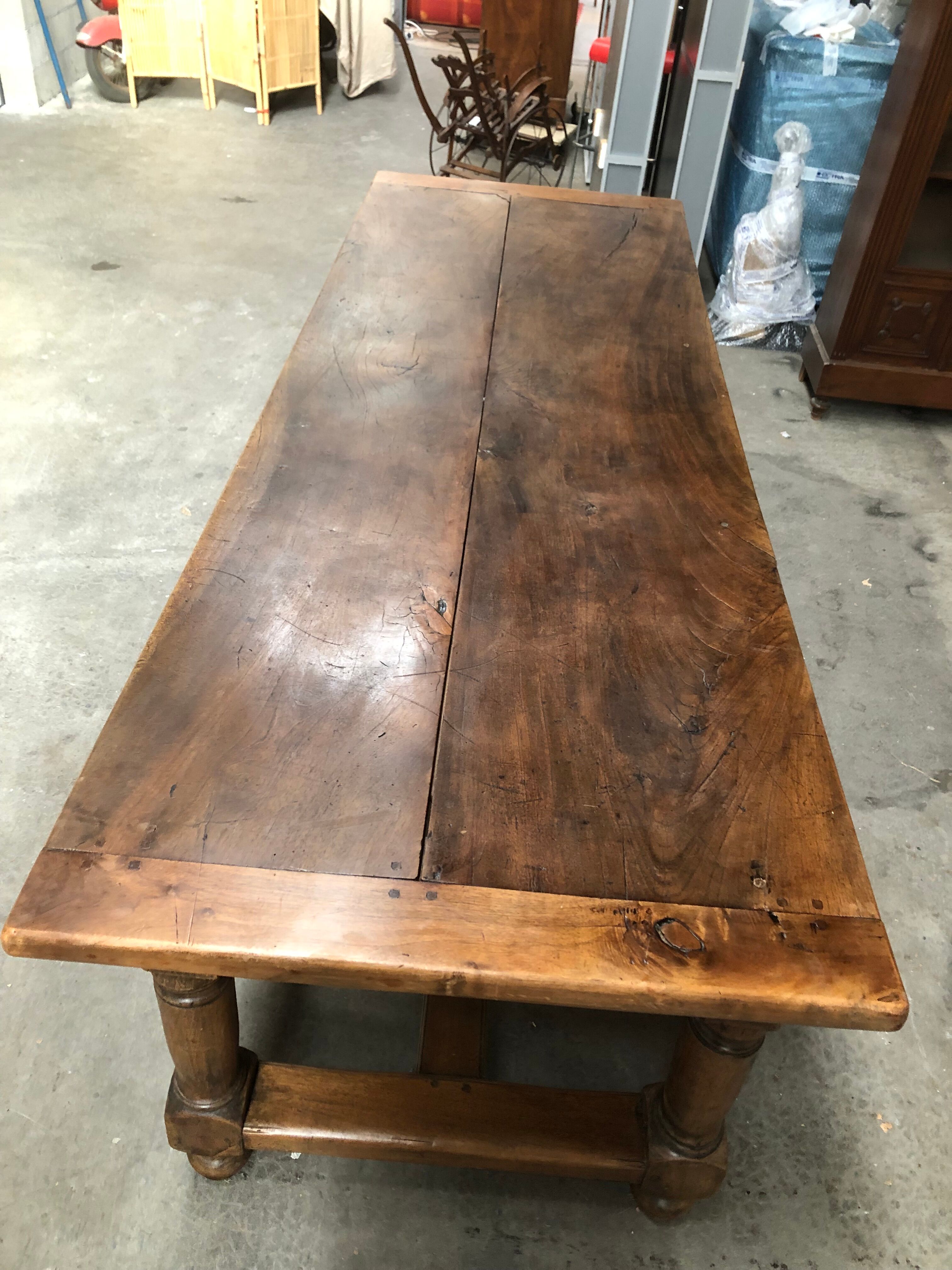 large old walnut farmhouse table
