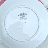 Set of 8 flat plates in Sarreguemines earthenware, Artix model