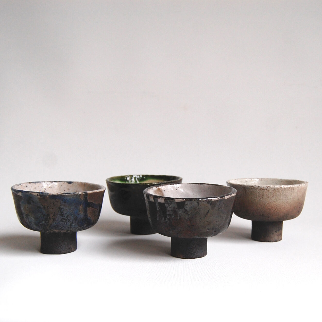 Set de 4 bols en céramique Raku