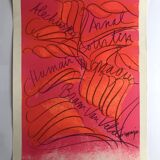 Messenger alechinsky arnal van velde, c 1980. lithograph signed in pencil