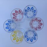 6 Arlequin VMC Reims aperitif or liqueur glasses