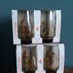 Verres Luminarc Tivoli set of 8, large amber glasses with a grass motif.
