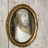 Antique oval mirror 34x27cm
