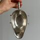 antique metal sauceboat with candle warmer and ladle