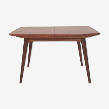 Table à manger extensible en teck Louis van Teeffelen pour Webe, Pays-Bas des années 1950