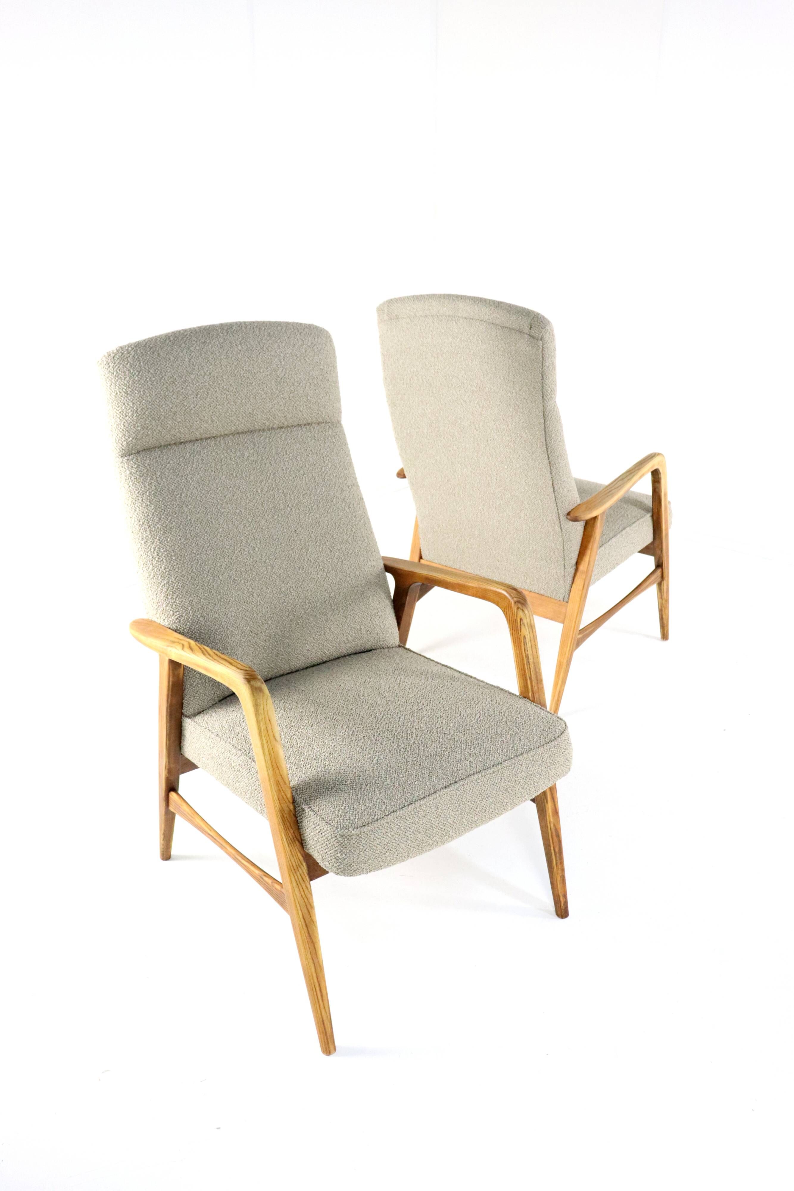 mid century vintage Fauteuil herenmodel 'Duivendrecht beige - opnieuw bekleed