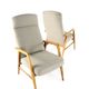 mid century vintage Fauteuil herenmodel 'Duivendrecht beige - opnieuw bekleed