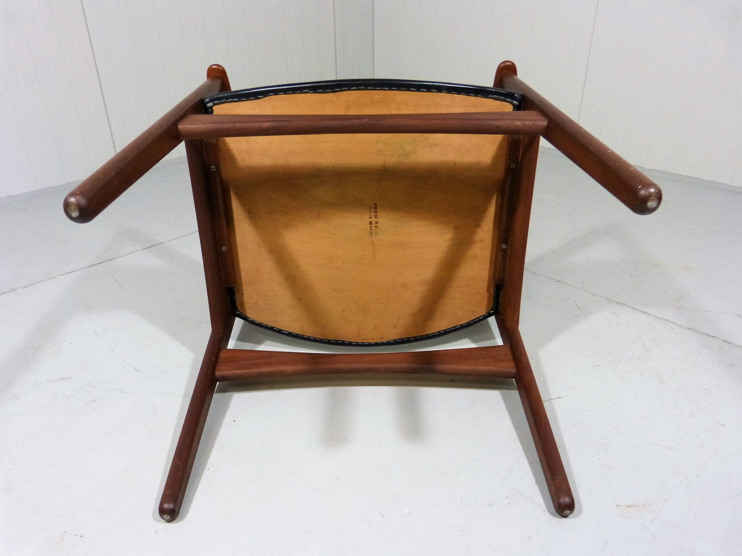 Armchair in teak & leather by Frem Røjle, Denmark