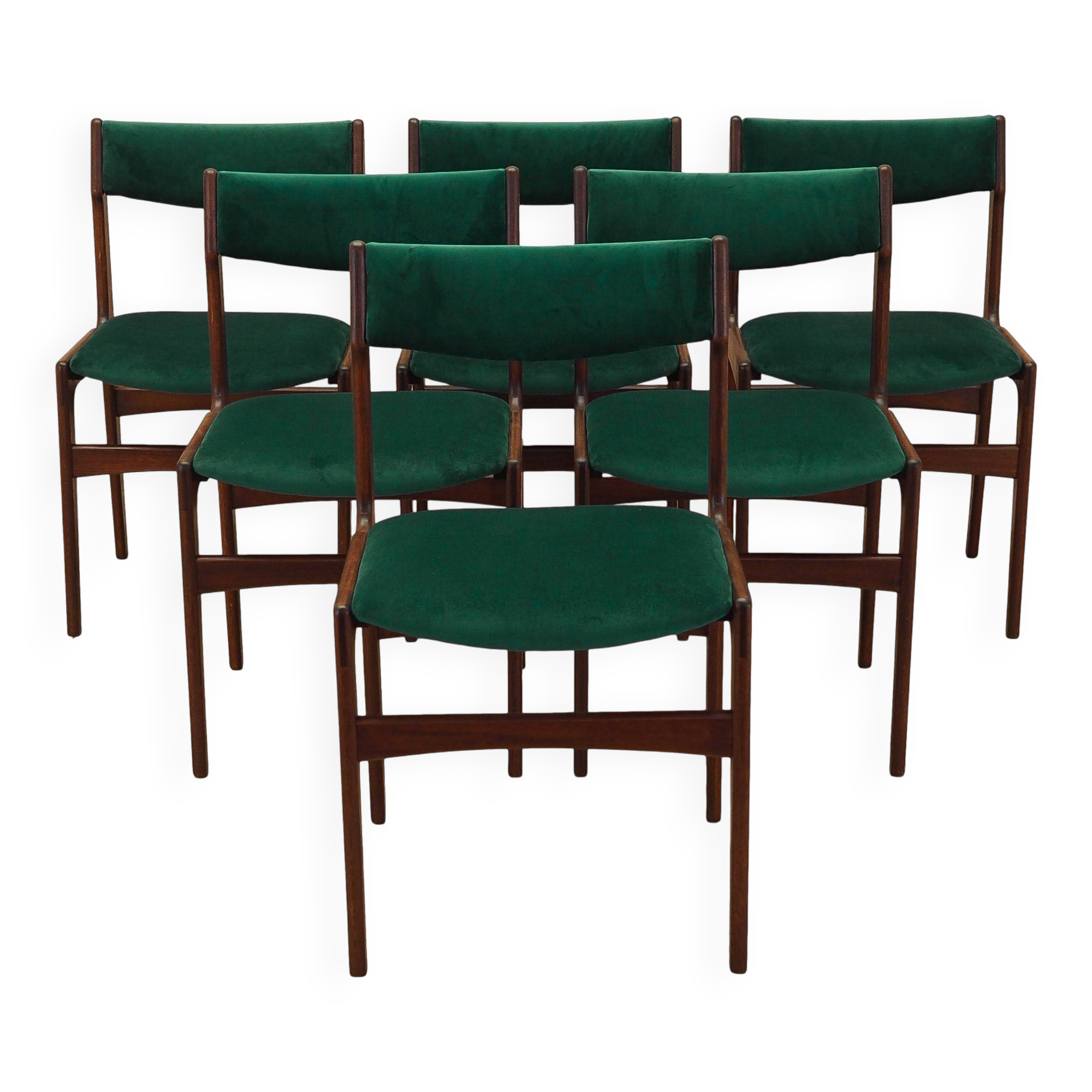 Set of six teak chairs, Danish design, 1970s, production: Denmark