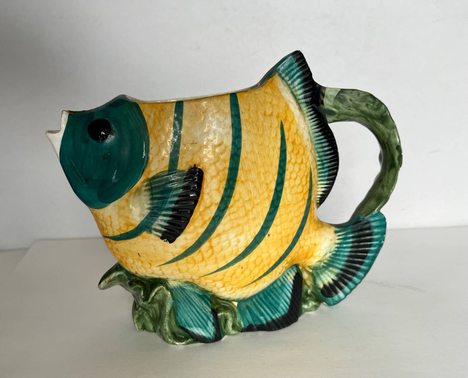 Vintage zoomorphic slip pitcher