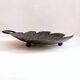 Artisanal embossed metal tripod dish