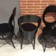 Suite of 4 baumann chairs, "seagull" model