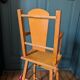 Doll high chair in wood – 1970s, foldable and on wheels