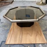 Octagonal coffee table years 70s