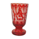 Red bohemian crystal glass, vintage
