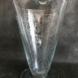 Pitcher - Napoleon III - 1/2 crystal blown and engraved with volutes