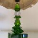 Lampe cristal émeraude Art Déco