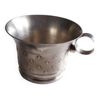 Silver metal mug