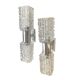 70s Faceted Crystal Pair of Sconces by Targetti Sankey