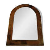 Old brass half moon mirror