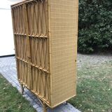 Vintage rattan cabinet