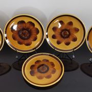 5 dessert plates in vintage ceramic Sarreguemines "Rimini"